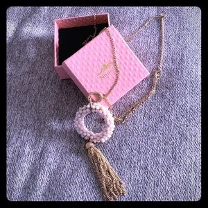 Long costume jewelry necklace